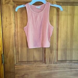 Bozzolo Coral Ribbed Tank Top